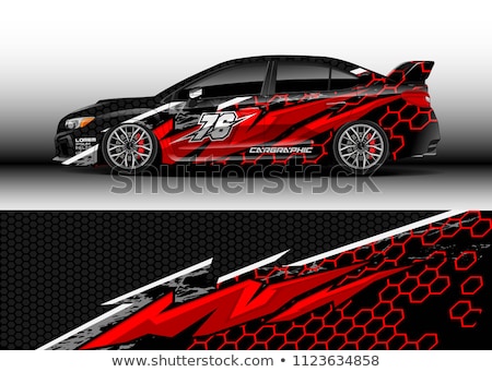 ストックフォト: Abstract Sedan Car Sticker