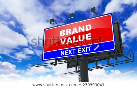 Zdjęcia stock: Brand Value On Red Billboard