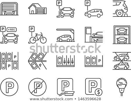 Stockfoto: Line Vector Icon For Parking Garage
