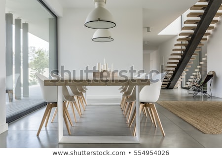 Zdjęcia stock: Dining Room Stair Interior Design Home