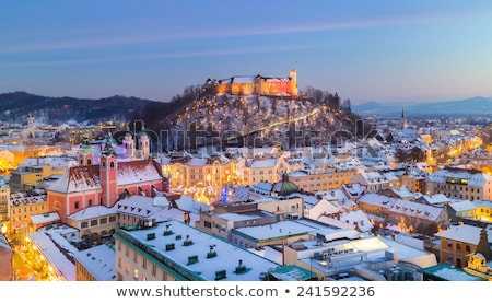 Stock photo: Panorama Of Ljubljana In Winter Slovenia Europe