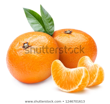 Foto stock: Fresh Mandarin Isolated On White