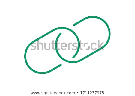 Foto stock: Protected Link Green Vector Icon Button