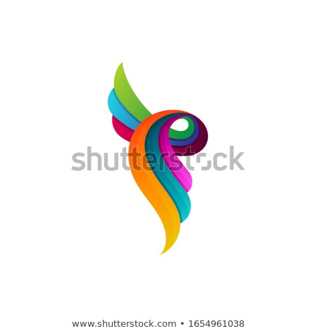 Stock photo: Rainbow Bird Logotype