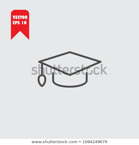 Stock fotó: Graduation Cap Line Icon