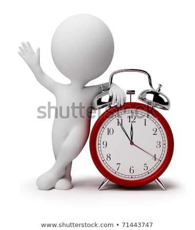 Stock photo: 3d Small People - Alarm Clock