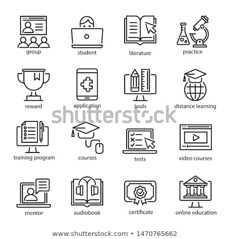 Stock photo: Business Training Icon Online Learning Flat Design
