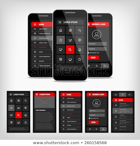 Foto stock: Dark Login Ui Design Template