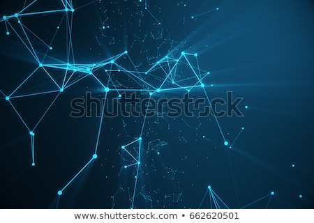 Zdjęcia stock: Dark Blue Abstract Dotted Sci Fi Tech Background