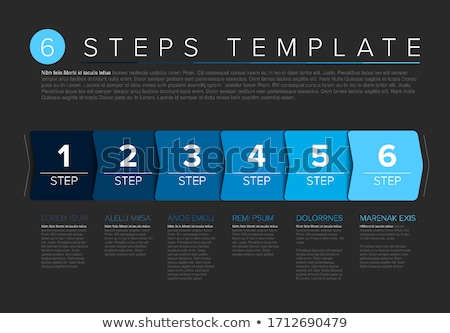 Stock photo: One Two Three Four - Vector Paper Progress Steps