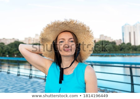 [[stock_photo]]: Closeup Portrait Of A Relaxed Blonde Looking At The Sunset