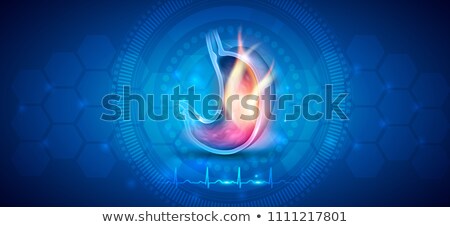 Zdjęcia stock: Stomach Disorder Abstract Design Normal Cardiogram Below