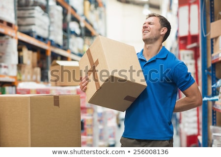 Stockfoto: Side View Of A Man Suffering From Back Pain