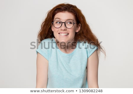Foto stock: Shy Young Woman Feels Awkward