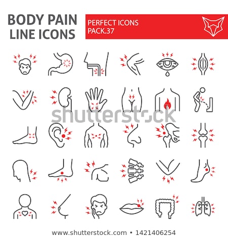 ストックフォト: Nose Pain Icon Vector Outline Illustration