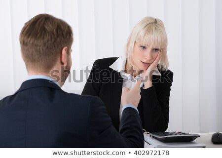 Stockfoto: Boss Blaming An Employee For Bad Results