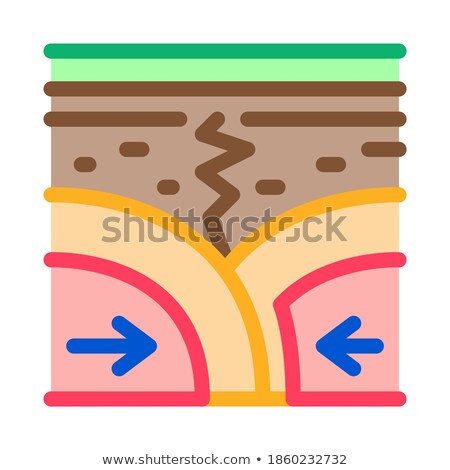 Stock foto: Act Earthquakes To Soil Icon Vector Illustration