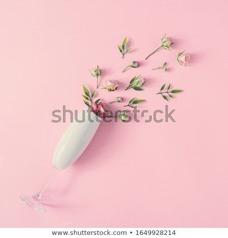 Stock fotó: Champagne With Flower