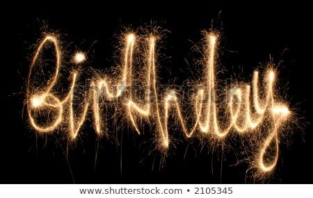 Stockfoto: Irthday · Sparkler · You · Can · See · Other · Words · In · My · Portfolio