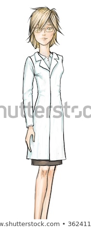 [[stock_photo]]: Cute Redhead Doctor In Lab Coat With Stethoscope