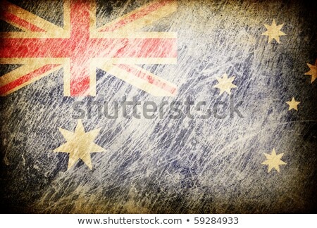 National Flag Of Australia Grungy Effect Stock fotó © pashabo