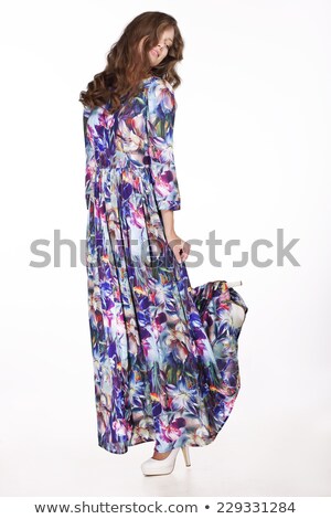 Zdjęcia stock: Trendy Woman In Casual Clothes - Classic Silky Dress
