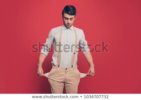 Stock fotó: Man Holding Empty Pocket