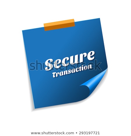 Foto d'archivio: Secure Link Blue Sticky Notes Vector Icon Design