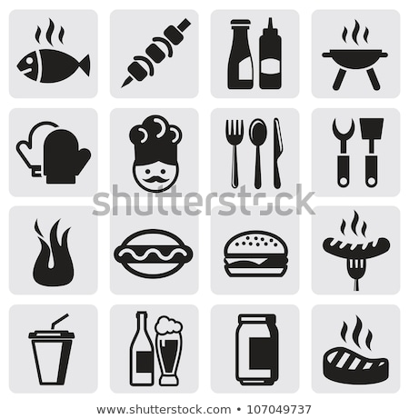 Foto stock: Bottles Of Ketchup Or Mustard Isolated On Black