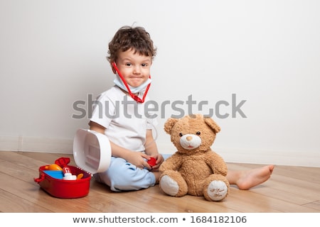 Stok fotoğraf: Doctor Giving Neck Injection To A Patient