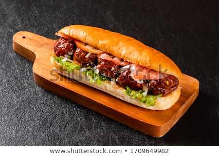 Foto stock: Meatball Sandwich