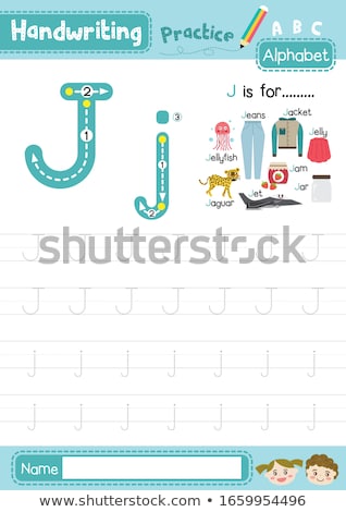 Stockfoto: Flashcard Letter J Is For Jet