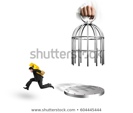 [[stock_photo]]: Man Prisoner Isolated On White Background