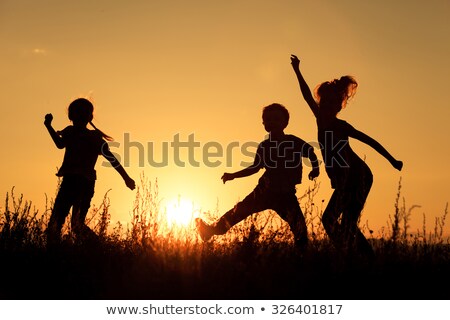 Stock photo: Young Woman Walking And Have Fun Outdoors With Brother