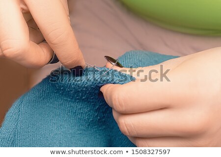ストックフォト: Woman Mending Cushion