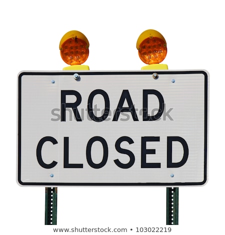 Stok fotoğraf: Roadblock Isolated On White Background