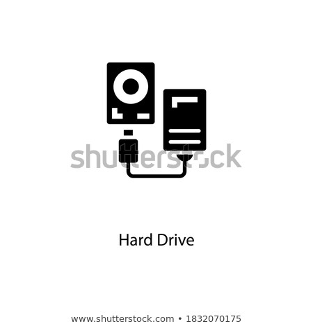Сток-фото: External Hard Drive Concept Landing Page