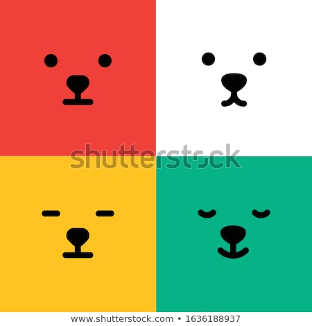 Stok fotoğraf: Cute Vector Teddy Bear Logo Template Design
