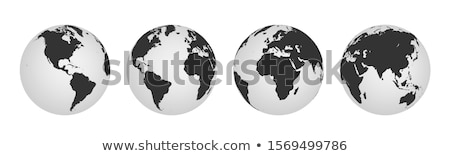 Foto stock: North And South America Asia Africa Europe Australia And Oceania Vector Maps