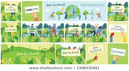 Stok fotoğraf: Alternative Eco Gardening Stamp