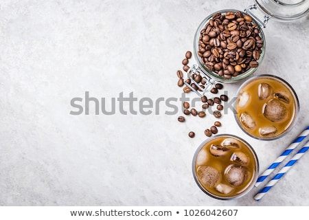 Stockfoto: Summer Drink Iced Coffee With Lavender In Glass
