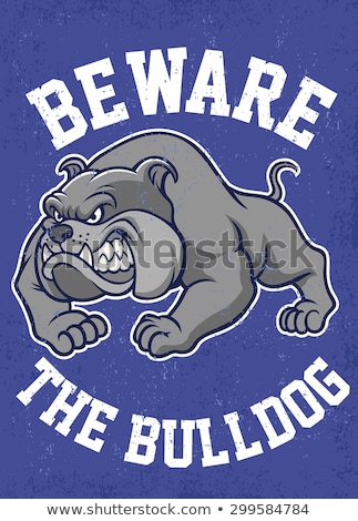 Stockfoto: Bulldog Mascot Cartoon Set