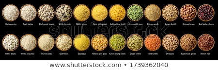 Foto stock: Banner With Bowls Of Various Collection Set Of Beans And Legumes