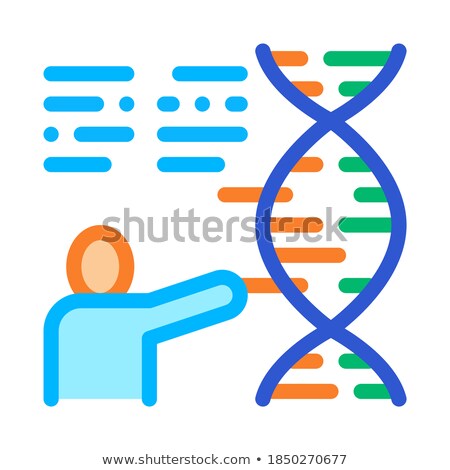 Stok fotoğraf: Human Genetics Research Biohacking Icon Vector Illustration
