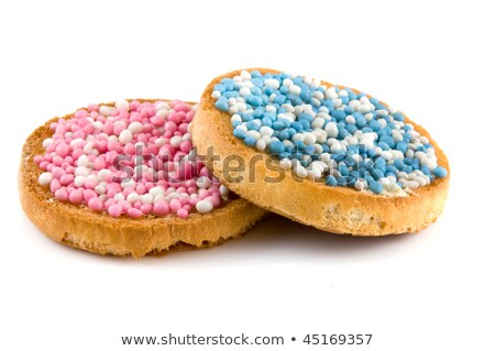 Stok fotoğraf: Rusk With Blue And Pink Mice