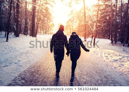 Сток-фото: Women Outside Together On A Sunny Winters Day