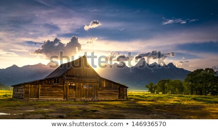 Foto stock: The Iconic Moulton Barn In Grand Teton National Park