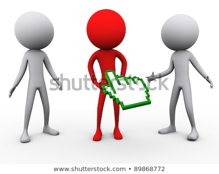 Hand Cursor Selection Of Red Unique Man Illustration Stock fotó © nasirkhan