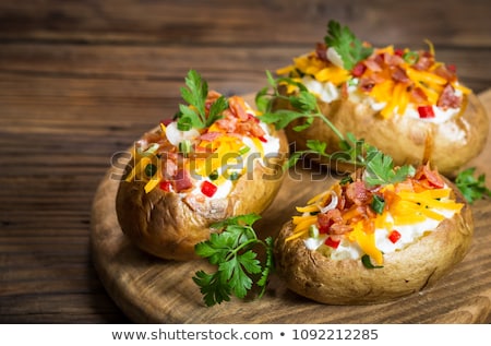 Stock photo: Baked Potato With Bacon