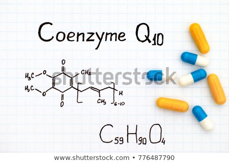 Stock fotó: Tablet With The Chemical Formula Of Q10